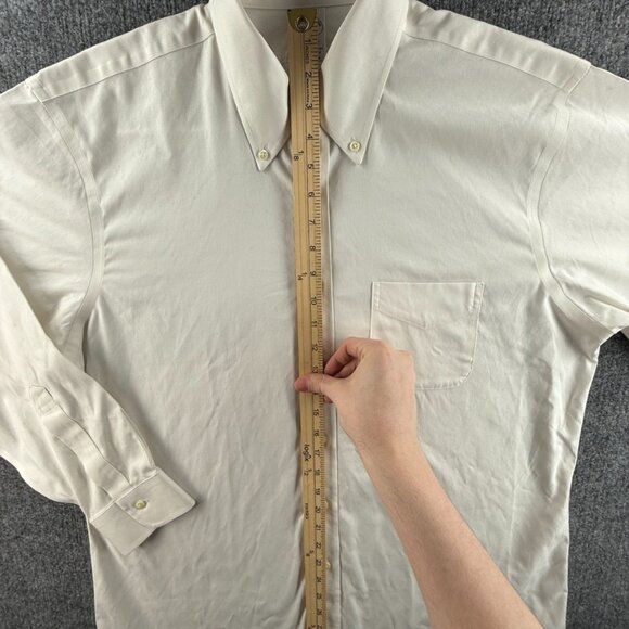 Brooks Brothers 16.5 33 Regent Fit Non Iron Stretch White Long Sleeve Button Up - Picture 7 of 16